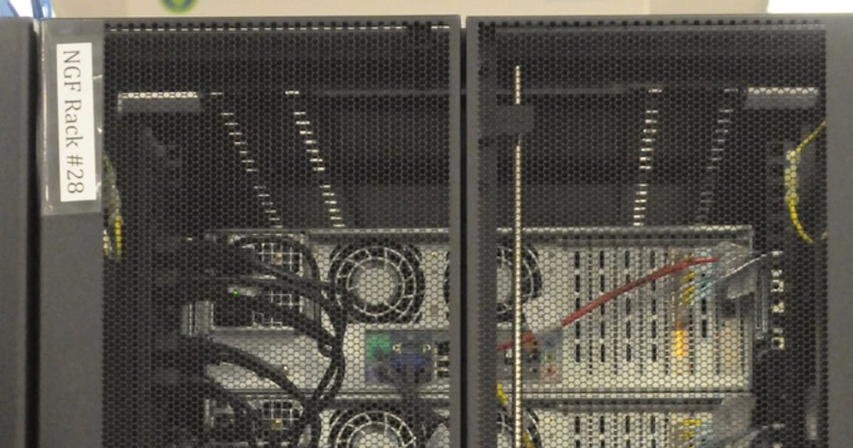 Rear distributed filesystem servers rack